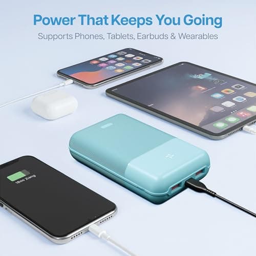 Geonix Helio C200 Power Bank 20000mAh | 22.5W Fast Charging Power Bank |Slim | Dual USB & Type-C Outputs + Extra Type-C Port | High Capacity Portable Charger, 1 Year Warranty, Blue 3