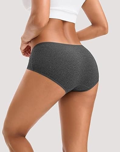 LOURYN KOULYN® Womens Underwear Cotton Hipster Panties Regular & Plus Size 6-Pack (XL) 4