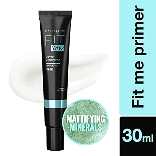 Maybelline New York Primer, Oils Absorbing, Moisturises and Smooths Skin, Long-lasting, Fit Me Matte + Poreless Finish, 30ml 2