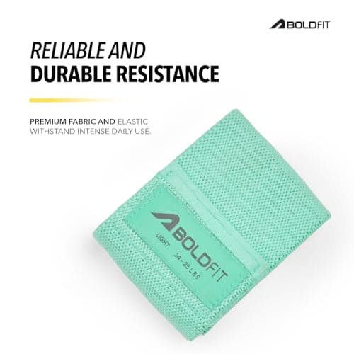 Boldfit Resistance Bands for Workout Fabric Loop Band for Exercise Hip Band for Hips, Legs, Stretching, Toning Workout Mini Loop Booty Bands for Glutes, Squats Exercise for Home & Gym Green (6-11 Kg) 3