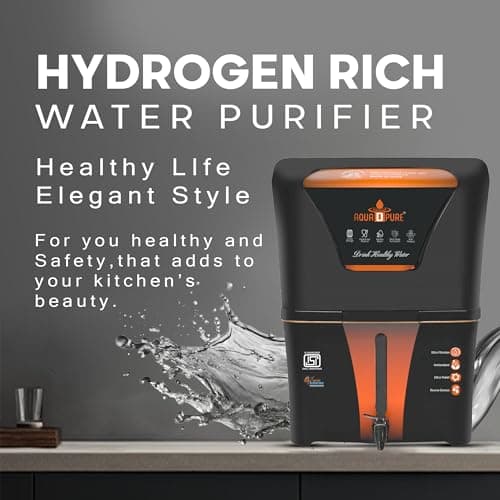 AQUA D PURE 4x Technology with Alkaline Purification, 10 Stage RO Water Purifier with UV, UF, TDS Adjuster and 12 Liter Storage Tank, Best for Home and Offices 4