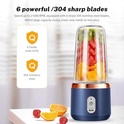 Mapworld जूसर मशीन Portable Juicer Blender for Smoothies & Juices | Mini Blender Bottle Crushing Juicer Mixer Juice Blender ras sharbat santra juice Smoothie Mixer 5