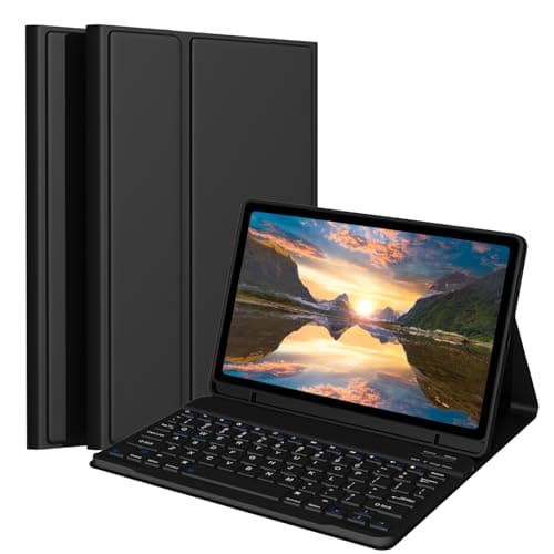 Ocricll Case with Keyboard for Samsung Galaxy Tab S6 Lite (Black)