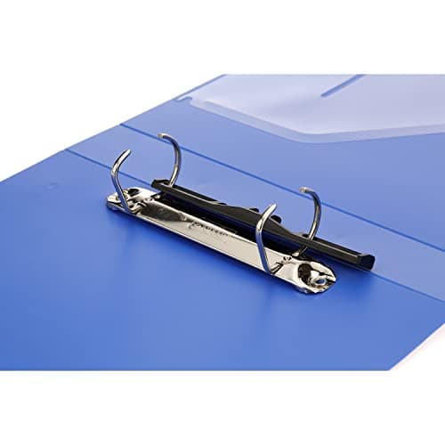 Solo 2-D A5 Ring Binder File Folder, Office Document Organizer with Inside Pocket, Presentation Display Plastic Voucher File for Certificates, Portfolio, Papers & Projects (1, Blue) 2