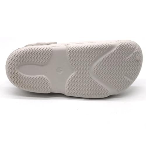 SVAAR Men's Premium Comfortable Clogs || Effortless All-Day Ease With Supportive Back Strap Sandals For Men Off White, 9 UK 4