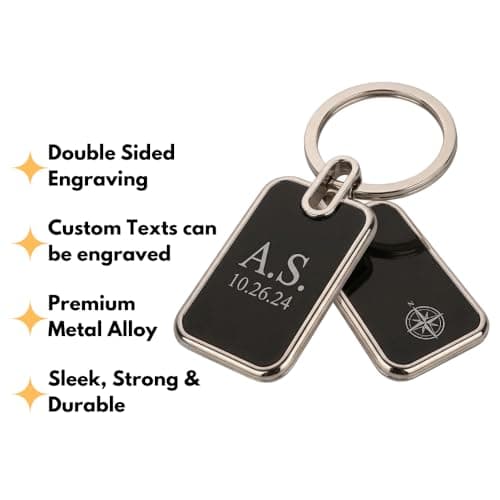 ClassyPik Personalized Name Keychain | Custom Laser Engraved Stainless Steel | Birthday Gift for Men Women | Corporate Return Gift India | Bulk Orders Welcome 3
