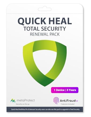 Quick Heal | Total Security | Renewal Upgrade Gold Pack | 1 User | 3 Year's (Physical Box) | Existing (1 User) Subscription Needed