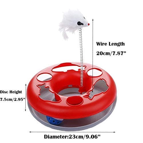 RvPaws Cat Wand Stand Teaser Toy, Interactive Cat Toy with Spring & Mouse | for Kittens & Cats (Colour May Vary) 4