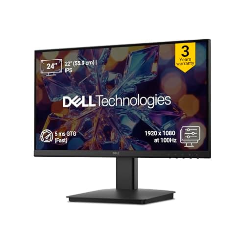 Dell SE2226HX 22" (54.6cm) Full HD IPS Monitor, 100Hz Refresh Rate, 5ms Response, HDMI & VGA Ports, TÜV Rheinland 3-Star Eye Comfort Certified 2