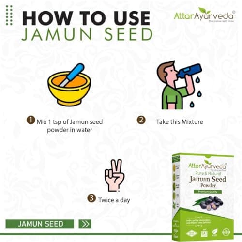 Attar Ayurveda Jamun Seed Powder for Diabetes - 250 grams 4