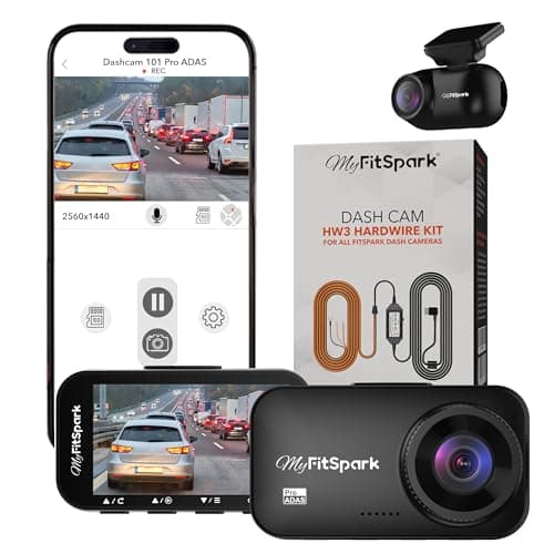 MyFitSpark DC-101 Pro ADAS Dual Channel Dash Cam for Car Front and Rear