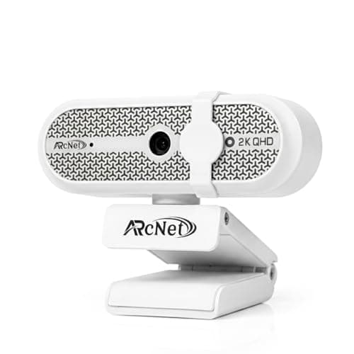 ARcNet NOVA 1080P 2K QHD 5MP Webcam for Meetings and Streaming, Auto-Light Balance, Built-in Mic, Privacy Shutter, USB-A, Plug and Play, for Zoom/Skype/Teams, Conferencing and Video Calling