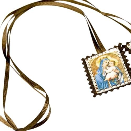 ZOOMELLA Scapulars Catholic Traditional Scapular for Our Lady of Mount Woman Man|Collectibles |Amulets, Pendants & Charms 5