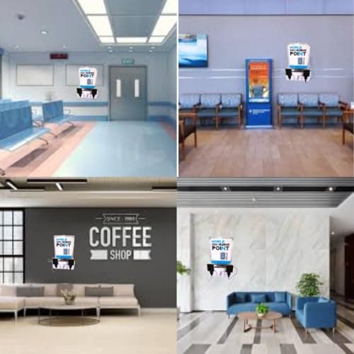 Portable Wall Mount Cell Phone Charging Station for Hospitals, Office, Restaurants, Gyms, Shops, Fast Charging Multiple Devices – Mobile Docking Station with USB Ports 4