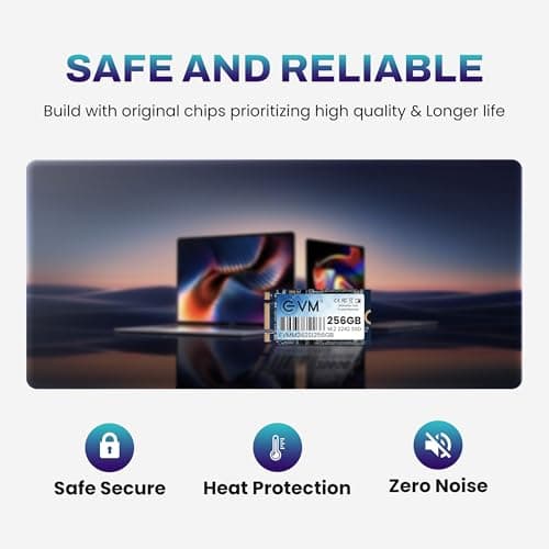 EVM 256GB M.2 SATA III SSD 2242 | Internal Solid State Drive | 520MB/s Read | 400MB/s Write | High Speed Storage | Shock Resistant | Laptop & Desktop Compatible | 5 Year Warranty (EVMM242/256GB) 4