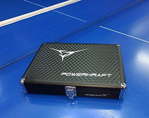 Powerkraft Table Tennis Aluminium Framed Premium Racket CASE Cover + ABS - Black. Table Tennis Racket case,Bat Cover, Bat case. TT Gift 3