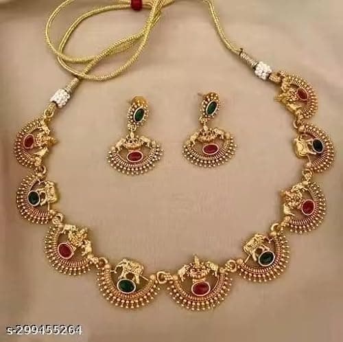 Lightweight Silver Plated Jewellery necklase Set for Women 2