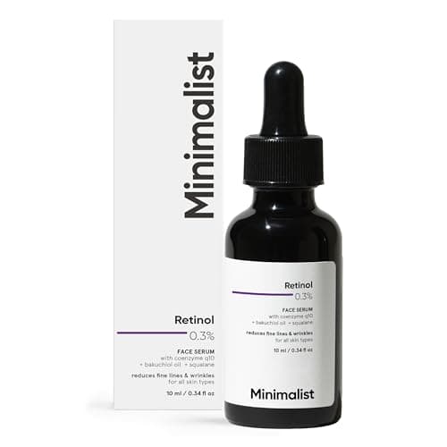 Minimalist Anti-Aging Night Serum with 0.3% Retinol & Q10 | Suitable for All Skin Types | Fine Lines & Wrinkles Reduction Serum for Beginners | Water-Free Formula for Stability & Nourishment | Fragran