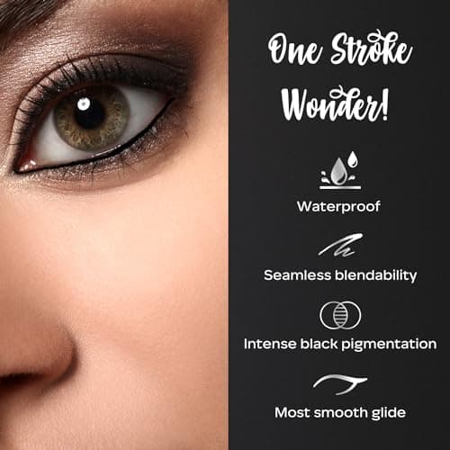 FACES CANADA Ultime Pro Intense Gel Kajal With Smudger & Sharpener - Black, 1.2 g | 24 Hr Long Stay | Waterproof & Smudgeproof | One Swipe Smooth Application | 3-in-1 Kajal, Eyeliner, Smokey Eyeshadow 2