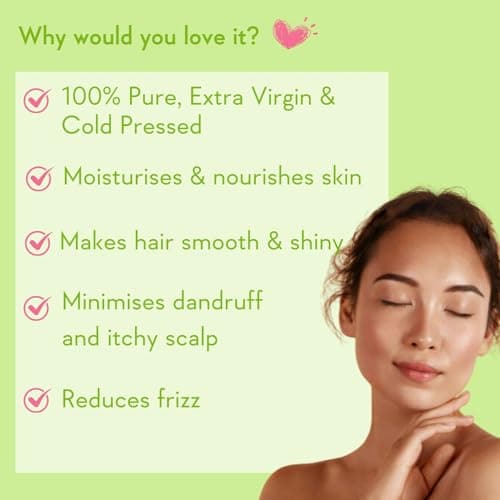 WishCare® 100% Pure Premium Cold Pressed Olive Oil for Hair & Skin - 200ml 2