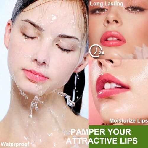 3Pcs Aloe Vera Tinted Lip Balms PH Lip Color Changing Lipstick Balm Stain Gift Set Queen for Women Girls Korean Mood Long Lasting Color Change Light Pink Lipstick Lip Tint Plumper Gloss 5