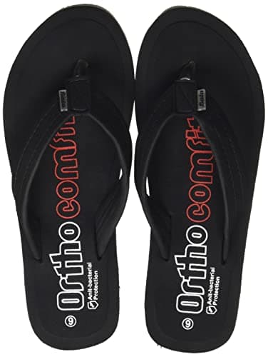 Bata Orthoaw16 - Ln Men's Black Flip Flops - 8 UK (8716132)
