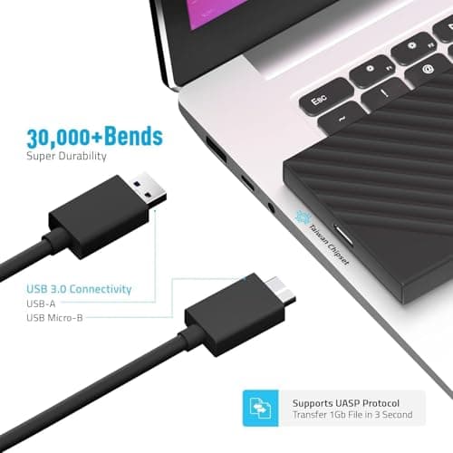 CARE CASE 3.0 - Portable External Hard Disk - 1 TB -USB 3.0 for PC Laptop Windows and Mac, External HDD – Black (1 TB) 2