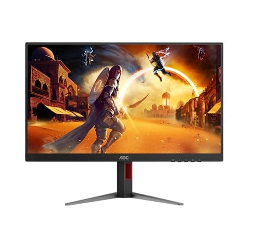 AOC 24G4 24 inch Gaming Monitor FHD Fast IPS, 180Hz Refresh Rate, Wide Color Gamut-sRGB 126%, HDR10, 1.0ms MPRT, G-Sync Compatible, HDMI 2.0and Display Port for Gaming, Height Adjustable Stand 2