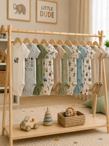 TuddyBuddy 100% Cotton Multi Color Romper/Bodysuit for Baby Boy & Baby Girl - Pack of 5 Bodysuits (Pack of 5 - Blues & Greys - Half Sleeves, 18-24 Months) 4