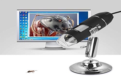 Tobo Portable USB Digital Microscopes 40X-1000X Electron Microscope with 8 LED Light and Silver Bracket Mini Microscope Endoscope Camera Magnifier with Stand TD-585IM. 5