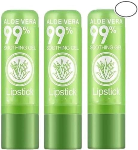3Pcs Aloe Vera Tinted Lip Balms PH Lip Color Changing Lipstick Balm Stain Gift Set Queen for Women Girls Korean Mood Long Lasting Color Change Light Pink Lipstick Lip Tint Plumper Gloss