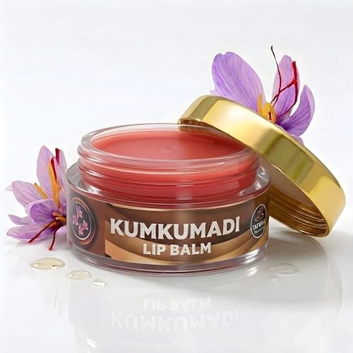 Extra large kumkumadi Lip balm for dark lips Treatment | 10g | aurvedic, organic balm | brightening lip lightening l men, women | lip balm for kids girls, tinted lip, 4 use in 1 balm, cocoa butter