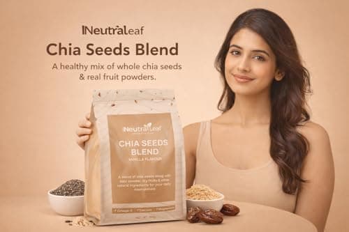 Neutraleaf Vanilla Chia Seeds Blend 250g | High Fibre, Calcium & Omega-3 Rich Superfood | Milled & Roasted Chia Seeds with Date Powder | Plant-Based Nutrition for Smoothies, Milk, Breakfast Bowls & He 5