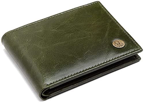 WildHorn RFID Protected Leather Wallet for Men,Green 2