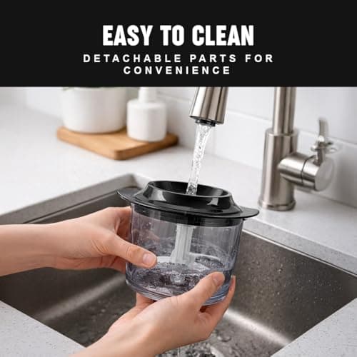 Sujata Chopcraft Electric Chopper 900ml, 260W Vegetable Chopper for Kitchen | Dual Speed | 3200 RPM High Speed Motor | Stainless Steel Blades | Chop, Mince, Whip & Blend | Black 2