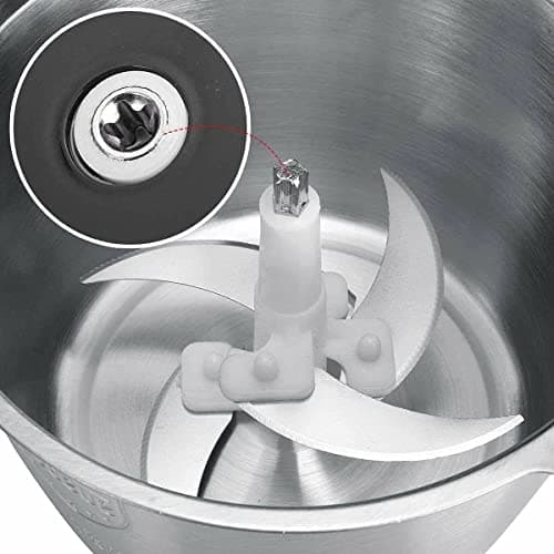 KASHIBA SALE Electric Food Chopper and Meat Grinder for Kitchen Use Stainless Steel Mini Food Processor with 4 Sharp Blades for Grinding Meat Nuts Vegetables and Fruits 2L Capacity 4