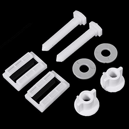 MLD Plastic Hinge Bolts Screw Fixing Fitting Kit hinge bolts replacement screws kit repair tools for Hydraulic Toilet Seat Cover European 1 Pair White colour (Size 48 MM X 23 MM)