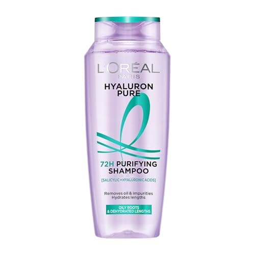 L’Oréal Paris Hyaluron Pure 72H Purifying Shampoo, For oily scalp & dry hair with salicylic and hyaluronic acid, 200 ml
