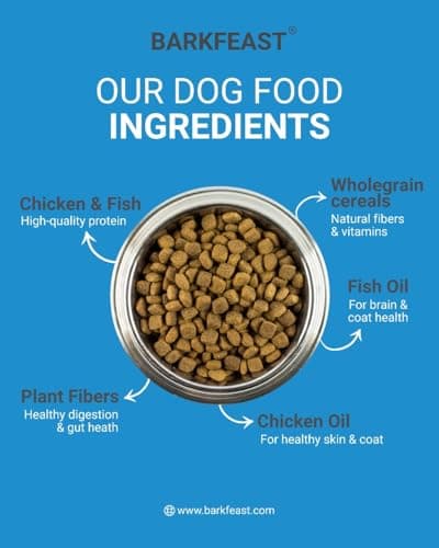 Barkfeast- Dry Dog Food for All Breeds, Chicken & Rice Flavor, 10 kg, 100% Complete & Balanced Nutrition with Essential Vitamins, Minerals & Healthy Oils 3