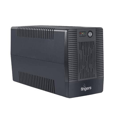 FINGERS Fast-Recharge UPS FR-1097-4S (1000VA / 600W Line-Interactive UPS, 33% Faster Recharge, Extended Battery Backup, AVR Voltage Stabilization, Generator & Inverter Compatible)