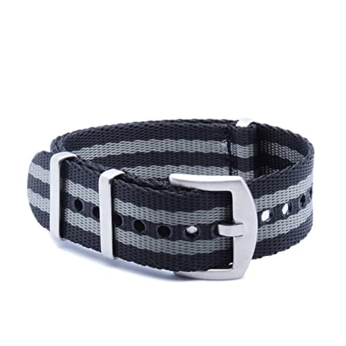 WAMD Seat Belt Nato Nylon Fabric Watch Straps/Bands - Choice Of Colour & Width (Bond, 20 Mm), Multicolor
