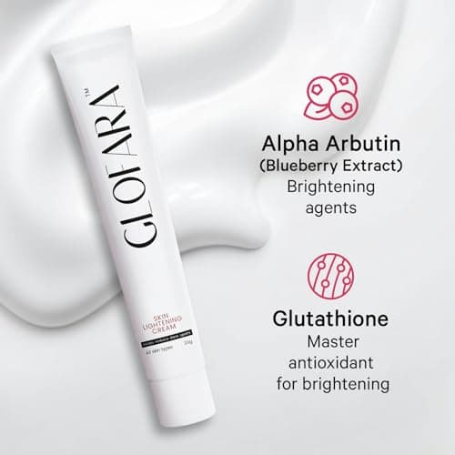 GLOFARA Skin Lightening Cream with Glutathione, Alpha Arbutin (Blueberry Extract), Derma White & Forest Water | Brightens, Evens Skin Tone, Reduces Dark Spots & Pigmentation 3