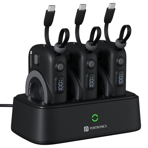 Portronics Power Shutter Home 3 x 10000mAh Fast Charging Wireless Powerbank with Charging Station, 22.5W Wired Output, 15W Wireless Output for iPhone 12 & Above, Android & Other Qi Enabled Devices