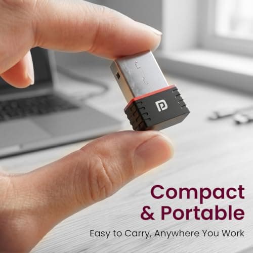 Portronics Wiplug 150 WiFi USB Mini Adapter Supports Wireless Data Upto 150 Mbps, Hotspot Adaptor, IEEE 802.11 b/g/n Support,Advanced WPA/WPA2 Security Encryption, Plug & Play Setup (Black) 4