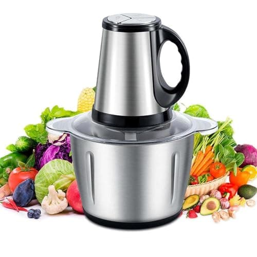 Veentus Electric Chopper for Kitchen | Chopper for Kitchen Use | Vegetable & Meat Stainless Steel Chopper | 2L Bowl 1000W Motor | Electric Vegetable Chopper with Garlic Peeler