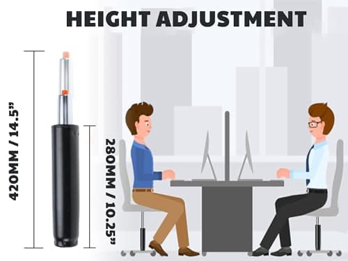 Mrc Office Chair Spare Parts Heavy Duty Gas Lift Hydraulic Pneumatic Shock Cylinder 120mm Universal Size Easily Replacement Fits Most of Executive Chairs (Black) 2