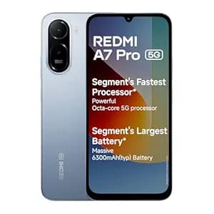 REDMI A7 Pro 5G (Mist Blue, 4GB RAM, 64GB Storage) | Segment's Fastest Processor | Segment's Largest Battery | Segment's Largest & Smoothest 6.9in 120Hz Display