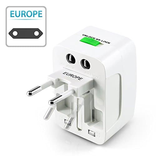 MX Universal Travel Adapter Worldwide All in One Plug for 150+ Countries, International Power Adapter with US UK EU AU Plug, Compact Travel Adapter with LED Indicator for Mobile Laptop Charger 5
