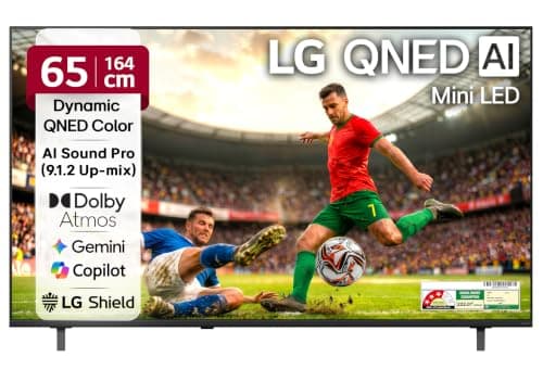 LG 164 cms (65 inches) QNED65 AI Series 4K Ultra HD Smart webOS QNED Mini LED TV 65QNED65BLA