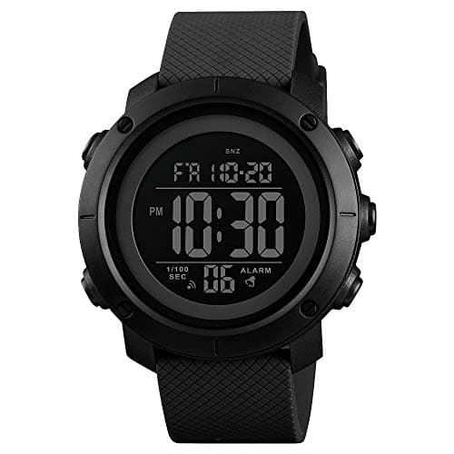 SKMEI Multi-Functional Sports Watch for Men Digital Display Black Dial ABS::Stainless Steel Men's PU Black Color Stylish Band, Water-Resistant & Scratch-Resistant-1426